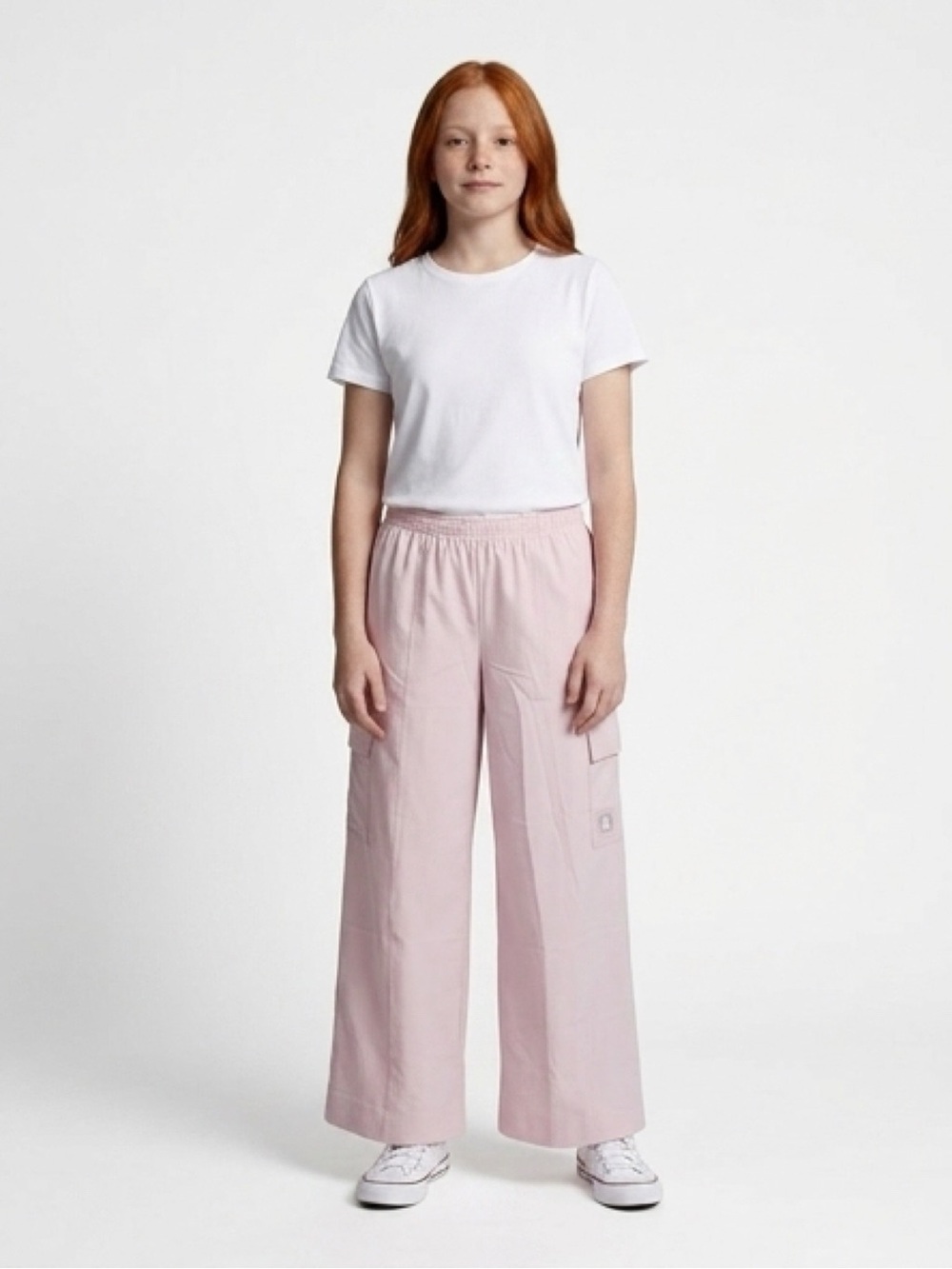 NWT Converse Girls Wide Leg Cargo Pants Size Large (11–12 Years)‎